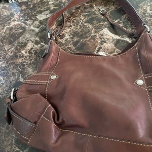 vintage leather fossil purse